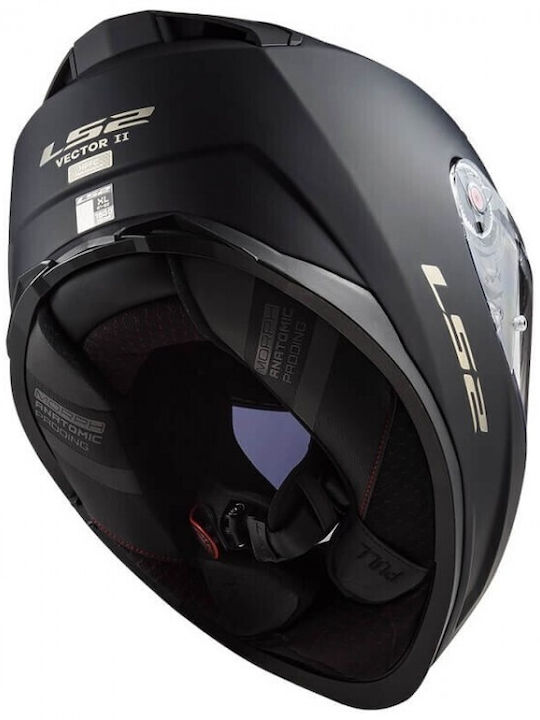 LS2 FF811 Vector II Solid Matt Black Κράνος Μηχανής Full Face ECE 22.06 1500gr με Pinlock