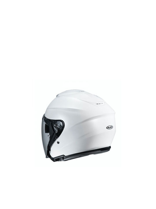 HJC I30 Semi Pearl White Κράνος Μηχανής Jet με Sunvisor