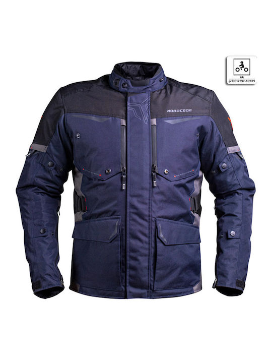 Nordcode Senegal Men's Motorcycle Jacket Cordura 4 Seasons Waterproof Blue/Black