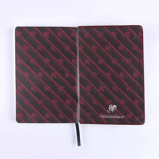 Harry Potter Harry Potter Notizbuch A5 mit leeren Seiten und Gummiband Rot