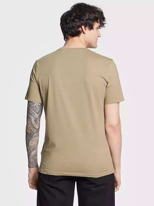 Guess Men's Short Sleeve T-shirt Khaki Way