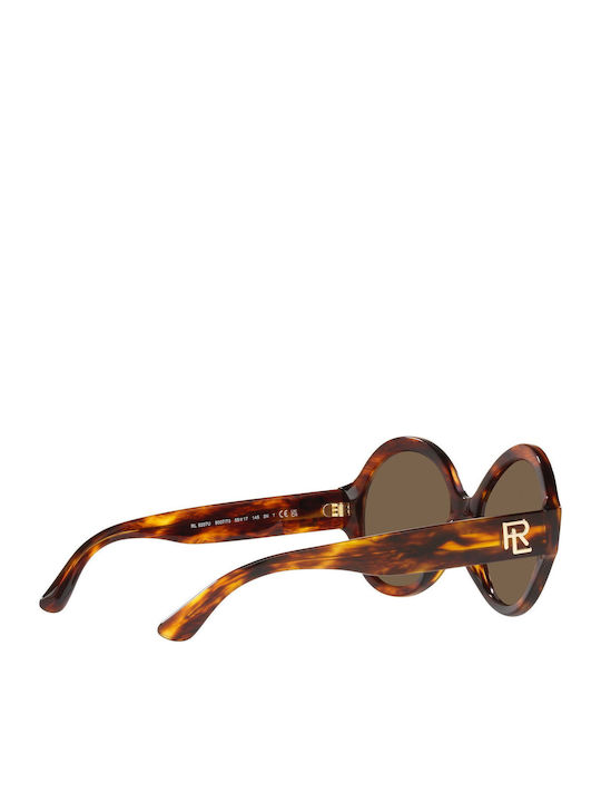 Ralph Lauren The Farrah Women's Sunglasses with Brown Tartaruga Plastic Frame and Brown Lens RL8207U 500773