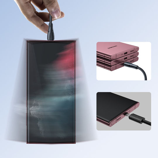 Joyroom S-UC027A9 Braided USB 2.0 Cable USB-C male - USB-A Black 0.25m
