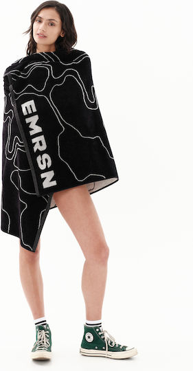 Emerson Beach Towel Cotton Black 160x86cm.