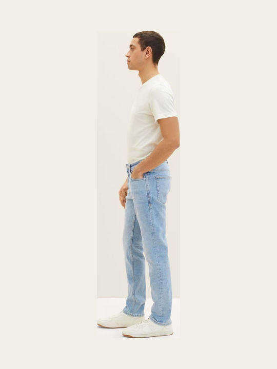 Josh Pantaloni Jeans pentru Bărbați Elastic cu Croială Slim Straight Albastru