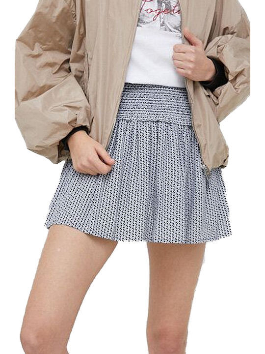Basma Damen Denim Rock-Shorts Hoch tailliert Blau
