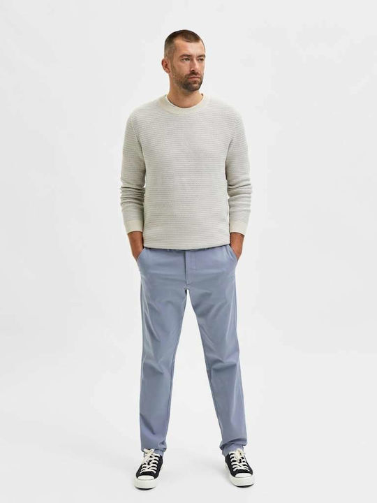 Trousers Chino Elastic in Slim Fit Light Blue