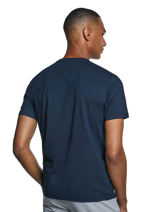 Hackett Ανδρικό T-shirt Navy Μπλε με Λογότυπο