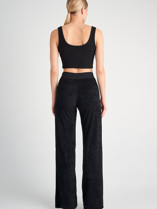 SugarFree Women's High Waist Sweatpants Black