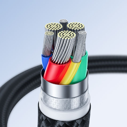 Joyroom S-UM018A11 Braided USB 2.0 to micro USB Cable Μαύρο 2m