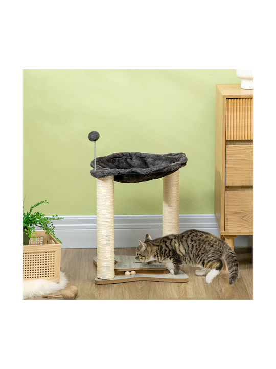 Pawhut Scratching Post Poles Gray 53.55x53.5x66cm