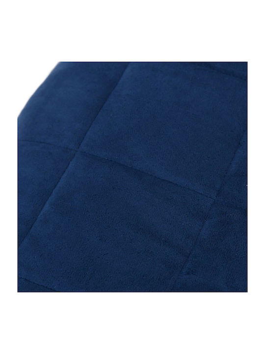 vidaXL Κουβέρτα Βαρύτητας Μονή 150x200εκ. Μπλε 350792