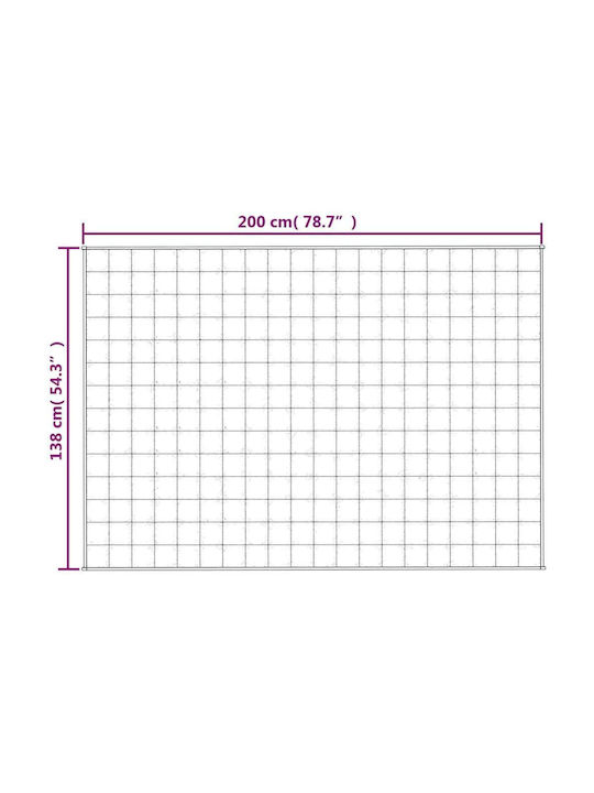 vidaXL Κουβέρτα Βαρύτητας Καναπέ 138x200εκ. Μπλε 350791