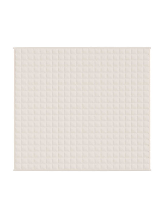 vidaXL Schwerkraftdecke Doppel 200x225cm Hellcreme