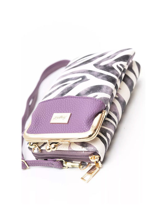 Fragola Large Women's Wallet Purple Zebra