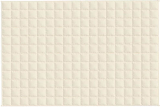 vidaXL Κουβέρτα Βαρύτητας Καναπέ 120x180εκ. Ανοιχτό Κρεμ