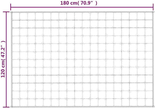 vidaXL Κουβέρτα Βαρύτητας Καναπέ 120x180εκ. Ανοιχτό Κρεμ