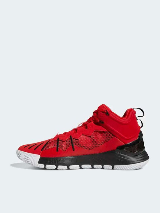 D Rose inalti Pantofi de baschet Roșu Intens / Negru / Alb Noros