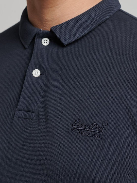 Destroy Polo Short Sleeve T-shirt Navy Blue