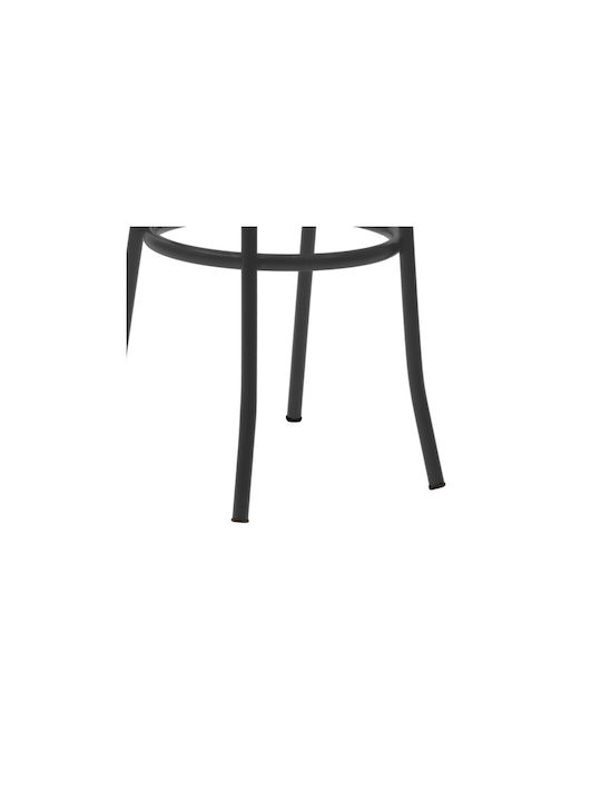 Wien Kitchen Metallic Chair Black / Beige 40x47x85cm