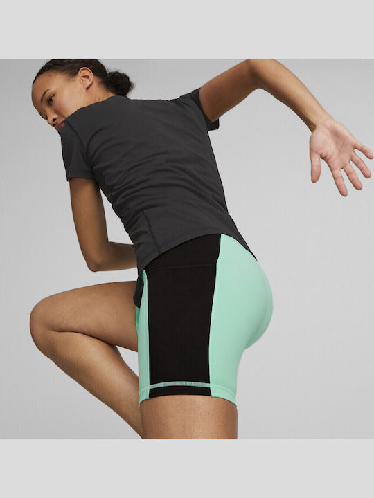 Training Women's Short High Waist Green Leggings