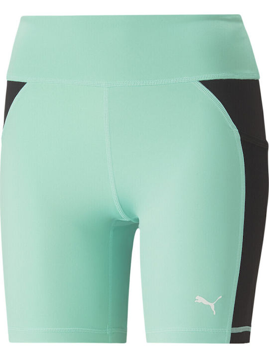 Training Women's Short High Waist Green Leggings
