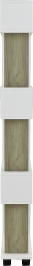 Bibliotecă Owl Olive Grey / Alb 60x19.5x165εκ.