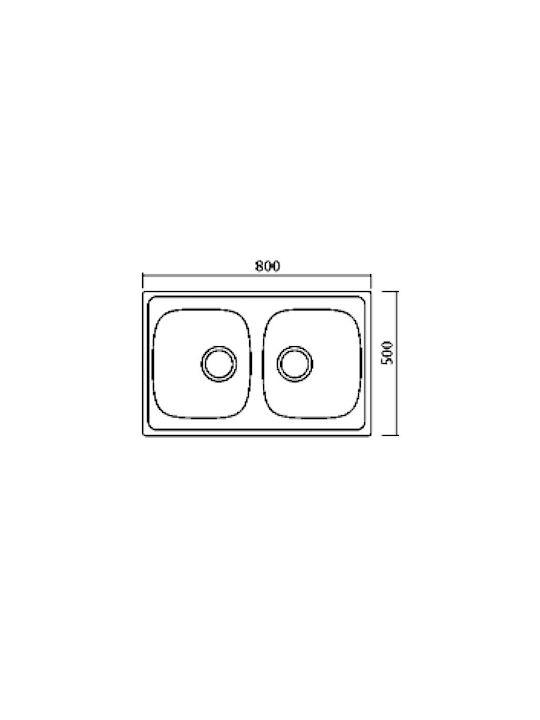 Boloco BL812 Ένθετος Νεροχύτης Inox Σατινέ Μ82xΠ50cm Ασημί