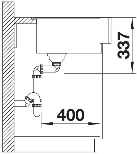 Blanco Vintera XL 9-UF 526800 Drop-In Spüle aus Verbundgranulat B90xT51cm Volcano Grey