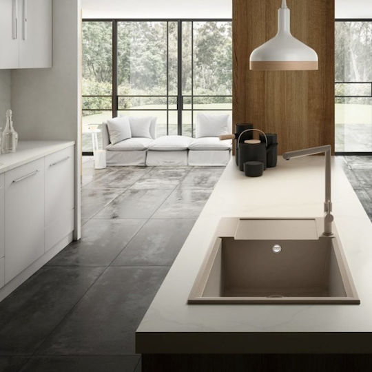 Elleci Easy 310 Granitek LGY31043 Drop-In Chiuvetă din Granit Sintetic L78xW50cm Tortora
