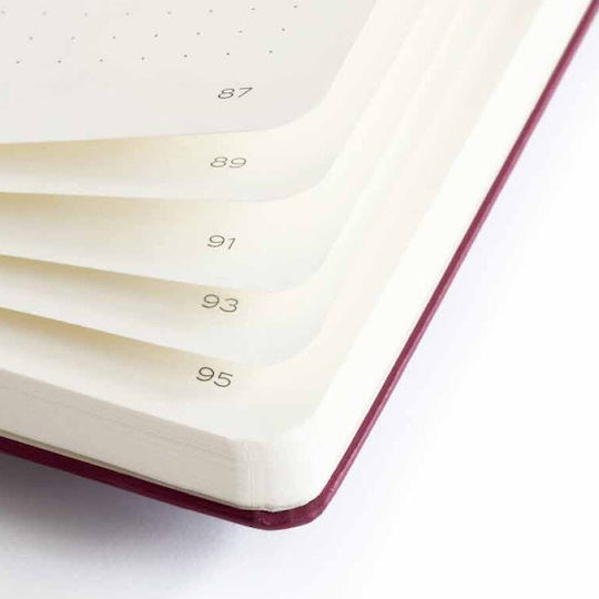 Leuchtturm1917 Bauhaus Edition Dotted Carnet A5 cu Puncte și Elastic Roșu