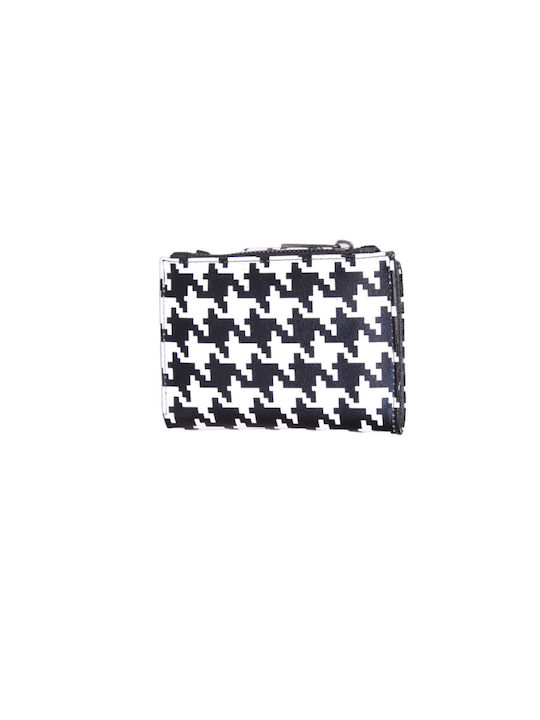 Wallet women's wallet made of leatherette black and white