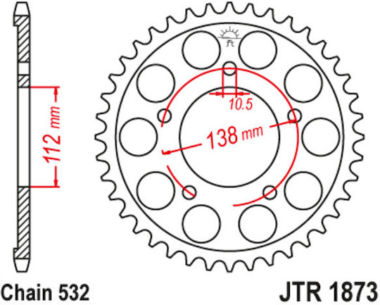JT Sprockets Rear Sprocket 48 Teeth for Yamaha YZF-R6 99'-02'