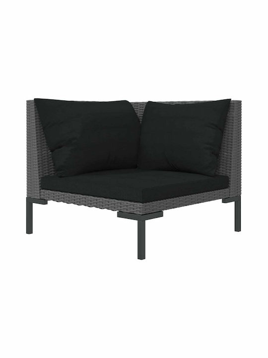 Zweisitziges Sofa Außenbereich Rattan mit Kissen 70x70x61cm