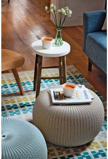 Пластмасово Външно Табуретко Cosy Бежово 56.5x56.5x31.6см