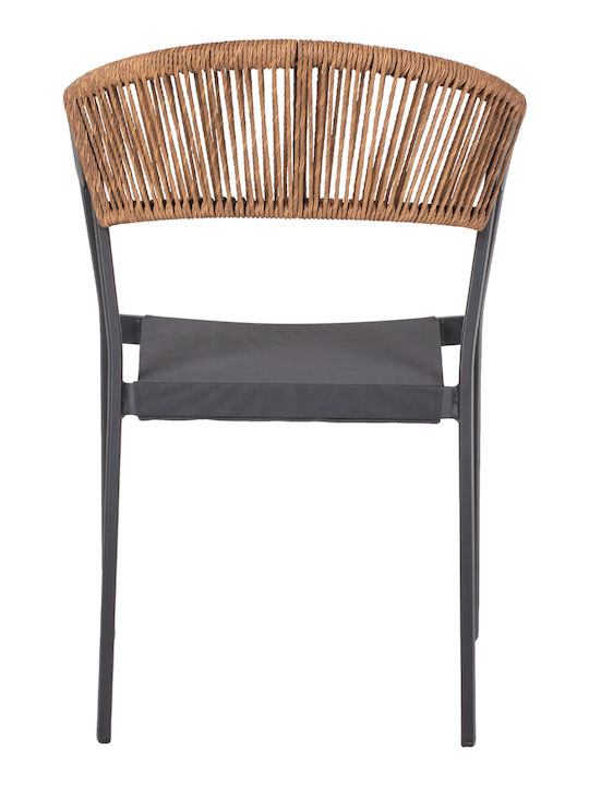 Gartenstühle Aluminium Miri Anthrazit 45x63x82cm