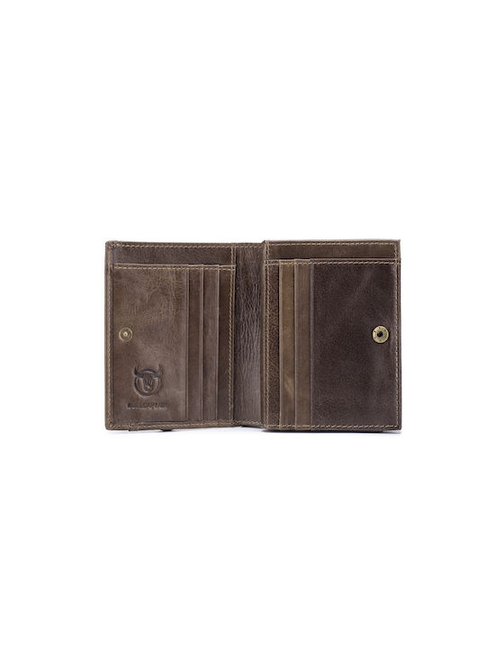 Bull Captain Men's Leather Wallet with RFID Brown