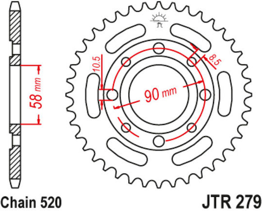 JT Sprockets Hinteres Ritzel 35 Zähne für Honda Schatten