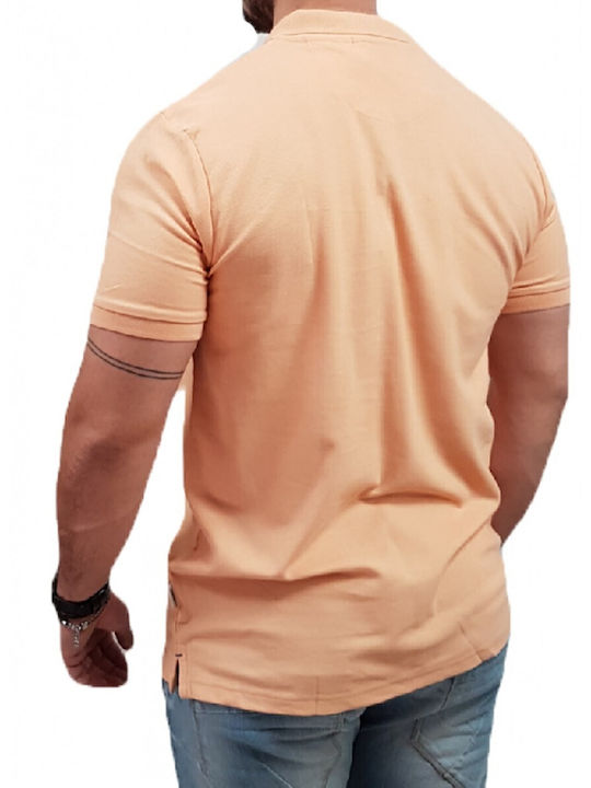 Rebase Ανδρικό T-shirt Polo Apricot