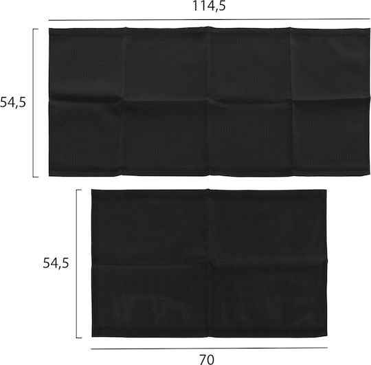 Freebox Gartenstuhlkissen Schwarz 2Stücke 114.5x54.5cm