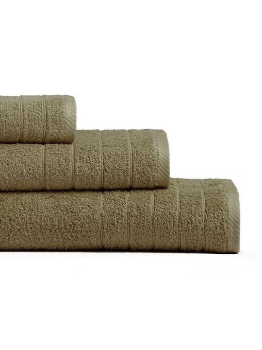 Melinen Badehandtuch Fresca 70x140εκ. Olive Olive Gewicht 500gr/m²