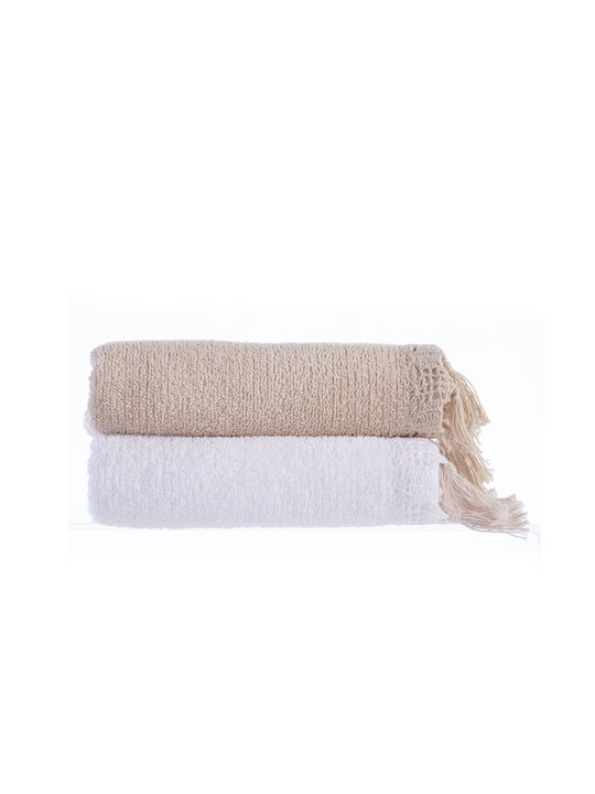 Nef-Nef Homeware Σετ Πετσέτες Μπάνιου 3τμχ Juniper Beige Βάρους 550gr/m²