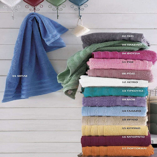 Rythmos Bath Towel Lagoon 70x140cm 17 Orange Weight 470gr/m²