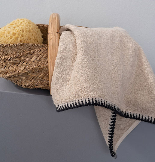 Palamaiki Handtuch Brooklyn 30x50εκ. Beige Gewicht 500gr/m²