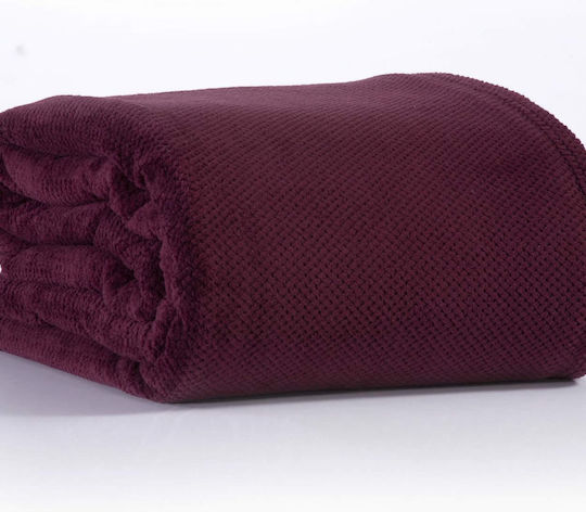 Nef-Nef Homeware Fleece Blanket Single 160x220cm Mauve