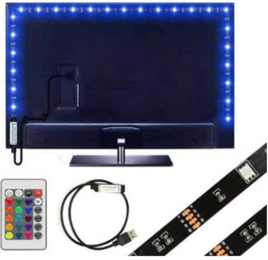 Elmark Smart LED Strip TV USB 5V RGB Light 3m with Power Supply & Remote Control