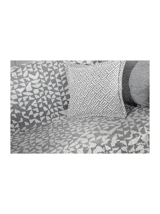 Guy Laroche Duomo Ριχτάρι Πολυθρόνας Δύο 'Οψεων Chenille 180x150εκ. Grey