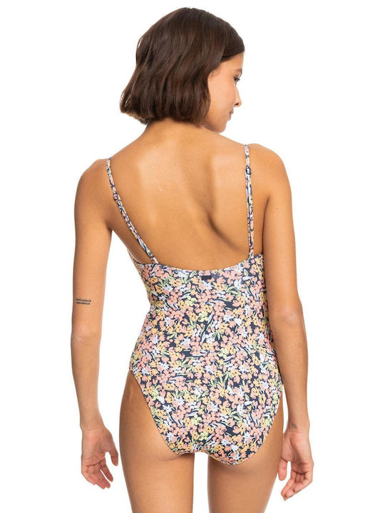 Roxy One-Piece Swimsuit with Open Back Floral
