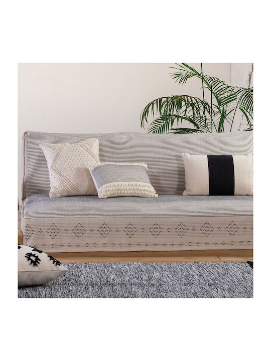 Nef-Nef Homeware Cuvertură Pentru Canapea 4 Locuri Jacquard 180x350 cm Antracit