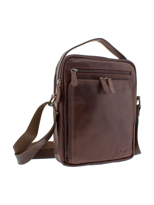 Leather Men's Bag Shoulder / Crossbody Brown
